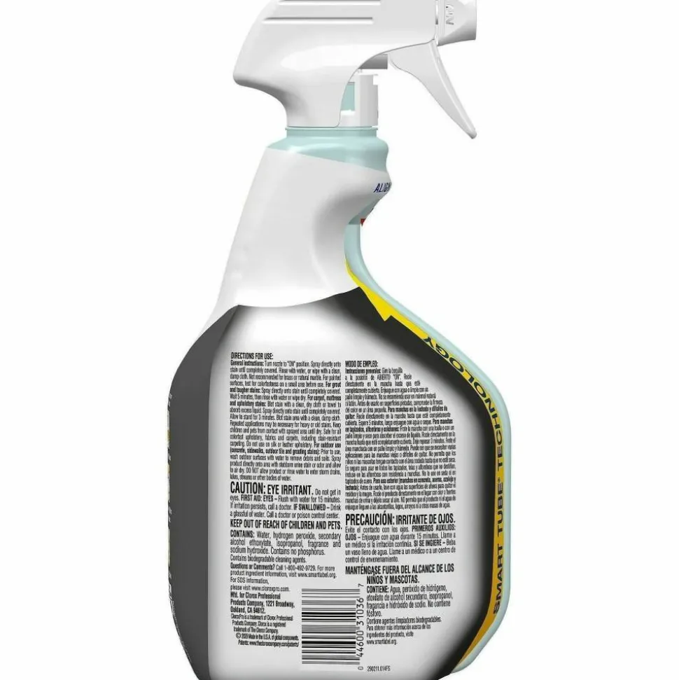 CloroxPro Urine Remover for Stains and Odors Spray - 32 fl oz (1 quart) - Bleach-free - White - 24 / Bundle
