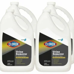 CloroxPro Urine Remover for Stains and Odors, Clean Floral Scent, 128 oz Refill Bottle, 4/Carton