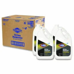 CloroxPro Urine Remover for Stains and Odors, Clean Floral Scent, 128 oz Refill Bottle, 4/Carton