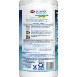 Clorox Scentiva Bleach-Free Cleaning Wipes, Pacific Breeze & Coconut Scent, 7" x 7-1/4", Canister Of 75 Wipes