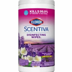 Clorox Scentiva Wipes, Bleach Free Cleaning Wipes, Lavender & Jasmine, 75 Count (60040)
