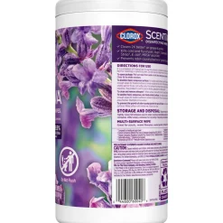 Clorox Scentiva Wipes, Bleach Free Cleaning Wipes, Lavender & Jasmine, 75 Count (60040)