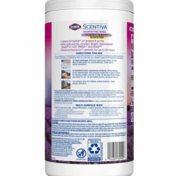 Clorox Scentiva Wipes, Bleach Free Cleaning Wipes, Lavender & Jasmine, 75 Count (60040)