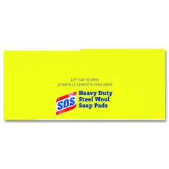 Clorox S.O.S. Steel Wool Heavy-Duty Soap Pads, 15 Per Box, Case Of 12 Boxes