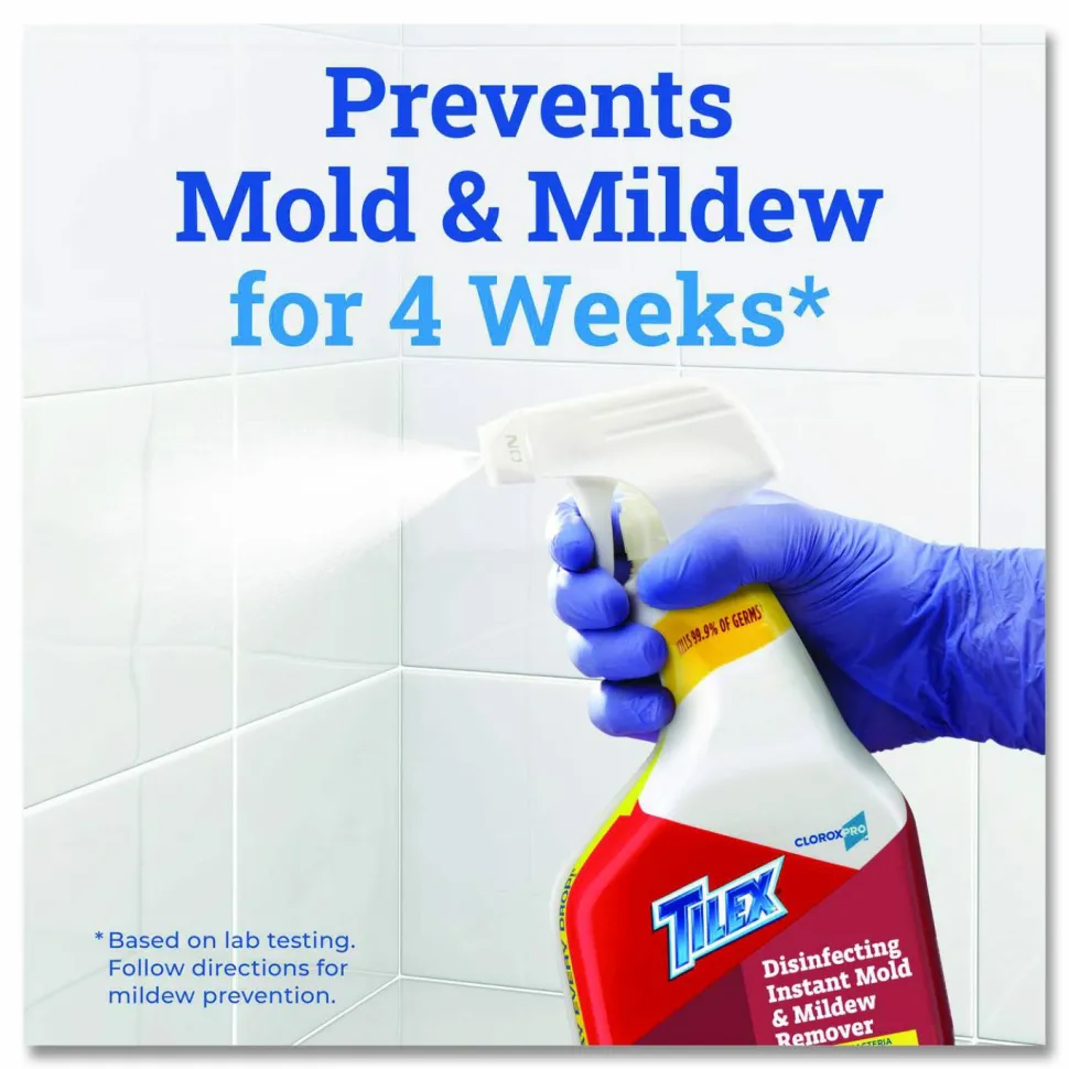 Clorox Tilex Mildew Remover, Unscented, 128 Oz Bottle, Case Of 4