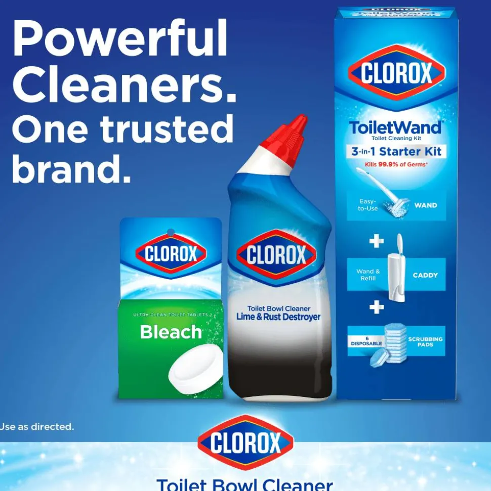 Clorox Toilet Bowl Cleaner With Bleach, 24 Oz Bottle