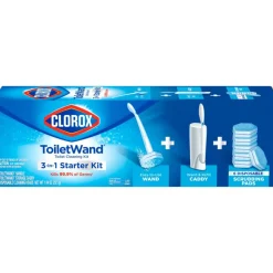 Clorox ToiletWand Disposable Toilet Cleaning System - ToiletWand, Storage Caddy, Disinfecting ToiletWand Refill Heads