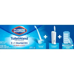 Clorox ToiletWand Disposable Toilet Cleaning System - ToiletWand, Storage Caddy, Disinfecting ToiletWand Refill Heads