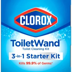 Clorox ToiletWand Disposable Toilet Cleaning System - ToiletWand, Storage Caddy, Disinfecting ToiletWand Refill Heads