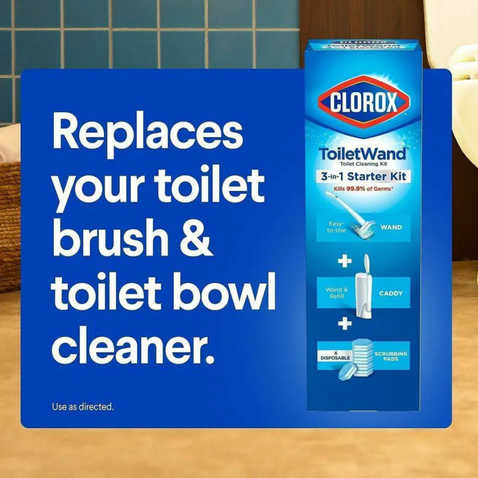 Clorox ToiletWand Disposable Toilet Cleaning System - Blue, White - 18 / Bundle