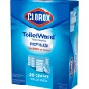 Clorox ToiletWand Toilet Cleaning and Disinfecting Scrubbing Pads Refills, 20 Count, Pack of 4 - Blue, White - 20/Box