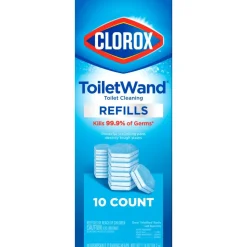 Clorox ToiletWand Toilet Cleaning Refills, Disinfecting Scrubbing Pads, 10 Count, Pack of 6