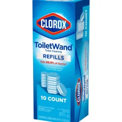 Clorox ToiletWand Toilet Cleaning Refills, Disinfecting Scrubbing Pads, 10 Count, Pack of 6