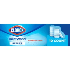 Clorox ToiletWand Toilet Cleaning Refills, Disinfecting Scrubbing Pads, 10 Count, Pack of 6