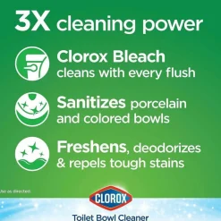 Clorox Ultra Clean Bleach Toilet Tablets, 3.5 Oz, White, Pack Of 2 Tablets