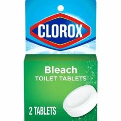 Clorox Ultra Clean Bleach Toilet Tablets, 3.5 Oz, White, Pack Of 2 Tablets