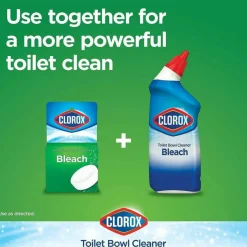 Clorox Ultra Clean Bleach Toilet Tablets, 3.5 Oz, White, Pack Of 2 Tablets