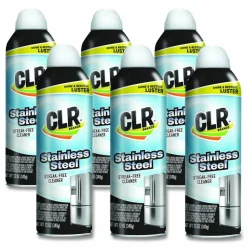 CLR Stainless Steel Cleaner, 12 oz Can, 6/Carton