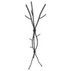 Coat Rack, Hall Tree, Free Standing, 11 Hooks, Entryway, 74"H, Bedroom, Black Metal, Contemporary, Modern