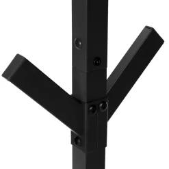 Coat Rack, Hall Tree, Free Standing, 8 Hooks, Entryway, 70"H, Bedroom, Black Metal, Contemporary, Modern