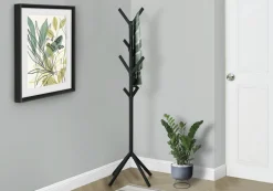 Coat Rack, Hall Tree, Free Standing, 8 Hooks, Entryway, 70