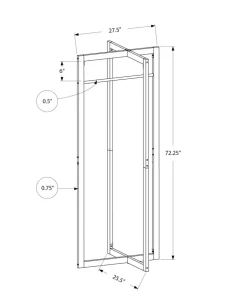 Coat Rack, Hall Tree, Free Standing, Hanging Bar, Entryway, 72"H, Bedroom, White Metal, Contemporary, Modern