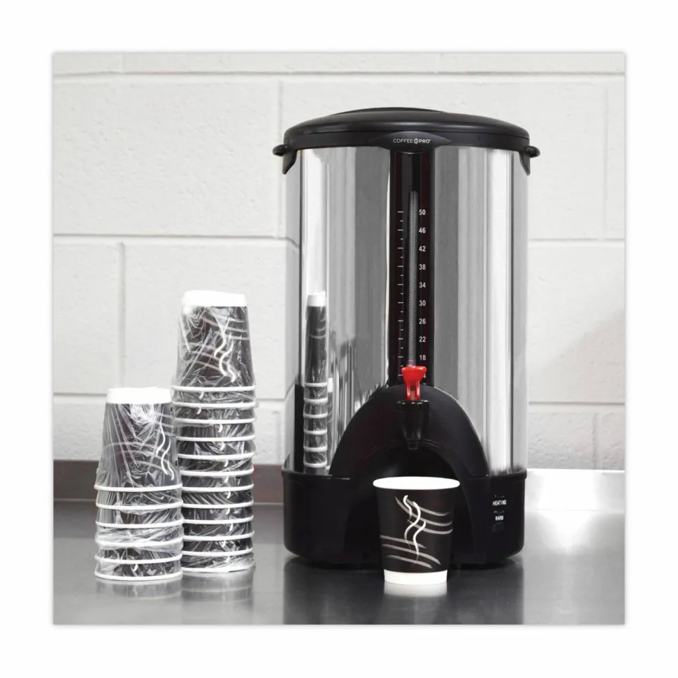 Coffee Pro 50 Cup Stainless Steel Urn Coffeemaker