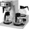 Coffee Pro 3-Burner Commercial Coffee Brewer - 2.32 quart - 36 Cup(s) - Multi-serve - Silver - Glass Body