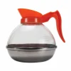 Coffee Pro 12-Cup Polycarbonate Decaf Unbreakable Coffee Decanter, Clear/Orange