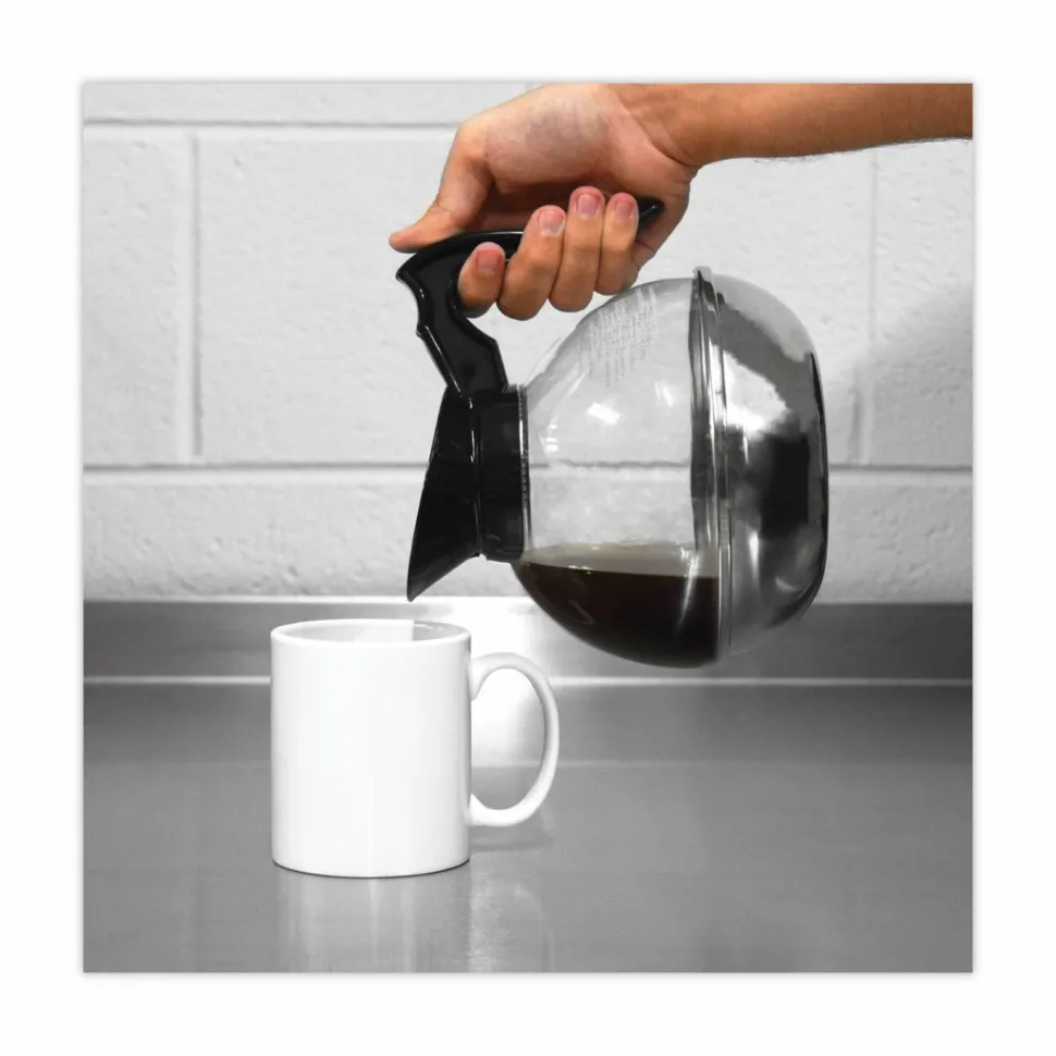 Coffee Pro Unbreakable Regular Coffee Decanter, 60 oz, Black Handle