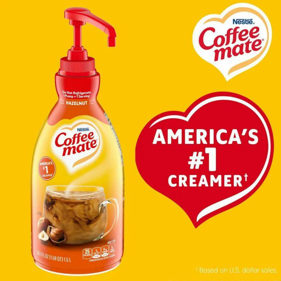 Coffee mate Hazelnut Liquid Concentrate Coffee Creamer - Pump Bottle