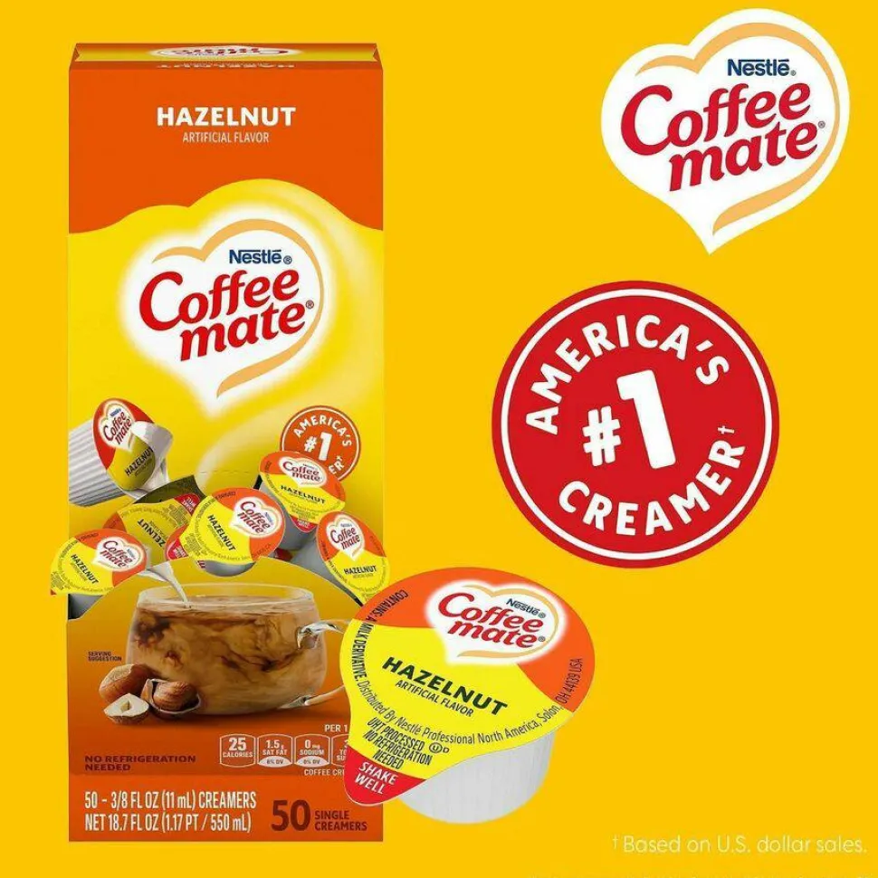 Coffee mate Hazelnut Nondairy Liquid Creamer Singles