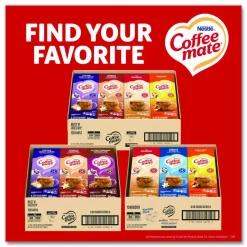 Coffee mate Liquid Coffee Creamer, Assorted Flavors, 0.38 oz Mini Cups, 150/Carton