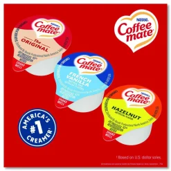 Coffee mate Liquid Coffee Creamer, Assorted Flavors, 0.38 oz Mini Cups, 150/Carton