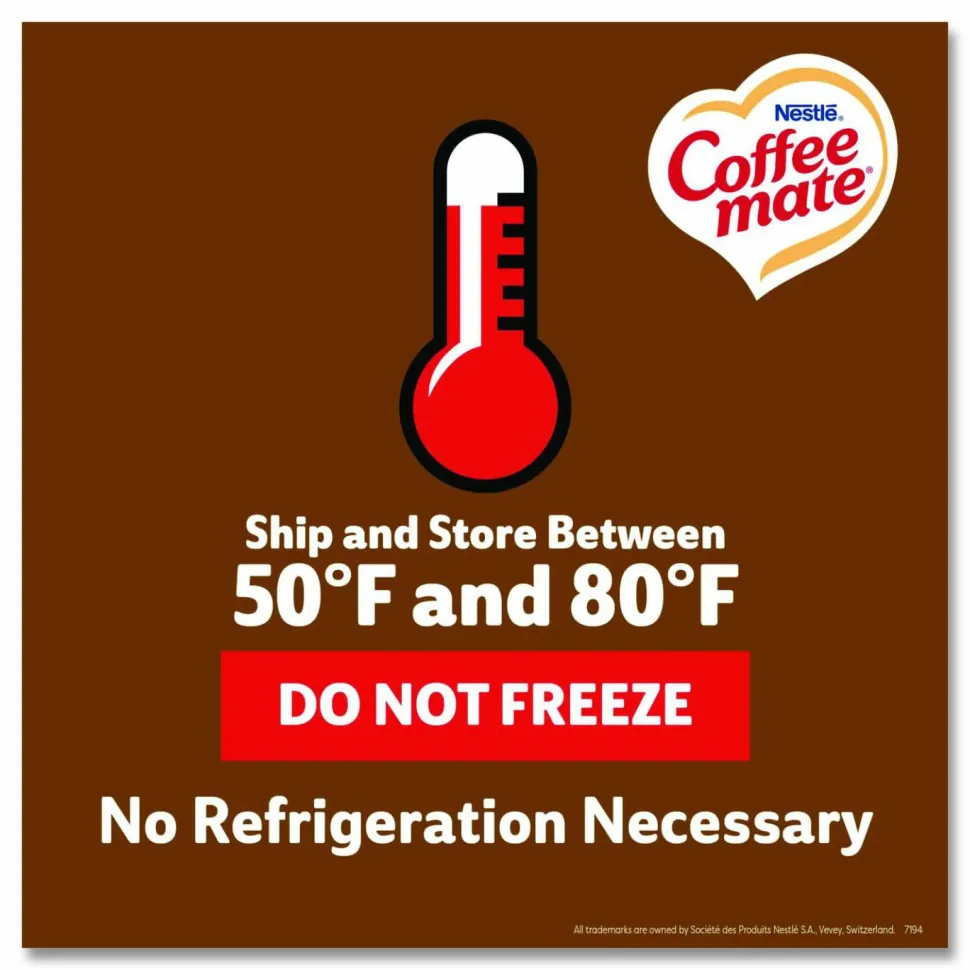 Coffee mate Liquid Coffee Creamer, Snickers, 0.38 oz Mini Cups, 200/Carton