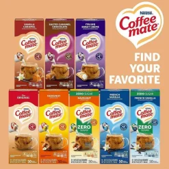 Coffee mate Liquid Coffee Creamer, Vanilla Caramel, 0.38 oz Mini Cups, 50/Box, 4 Boxes/Carton