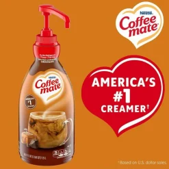 Coffee mate Liquid Creamer Pump Bottle, Salted Caramel Chocolate, 1.5 L Pump Bottle