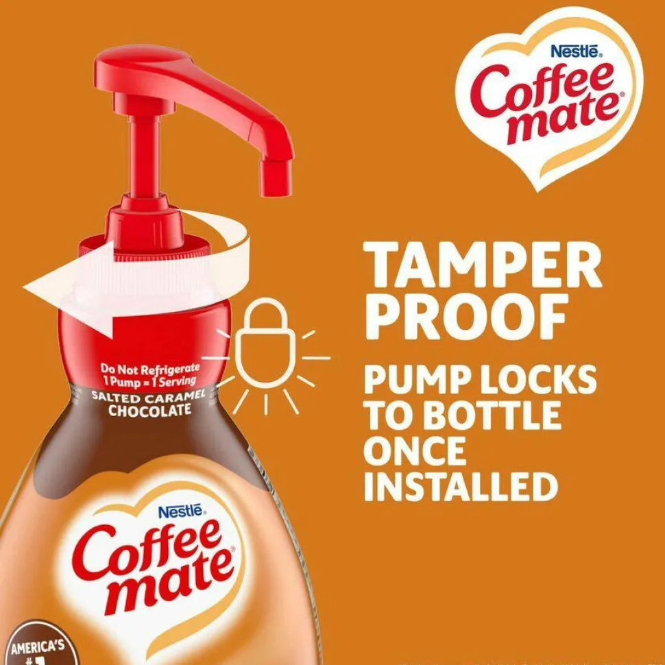 Coffee mate Liquid Creamer Pump Bottle, Salted Caramel Chocolate, 1.5 L Pump Bottle