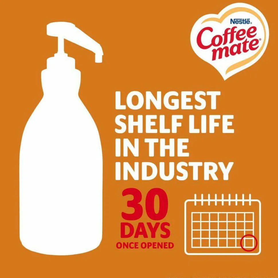 Coffee mate Liquid Creamer Pump Bottle, Salted Caramel Chocolate, 1.5 L Pump Bottle