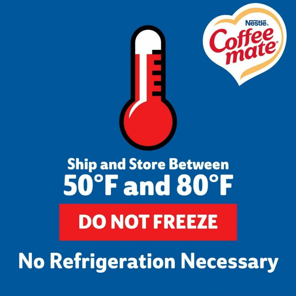 Coffee mate Plant-Based Almond Milk Non-Dairy Liquid Creamer Singles, Natural Vanilla, 0.38 oz Mini Cups, 200/Carton