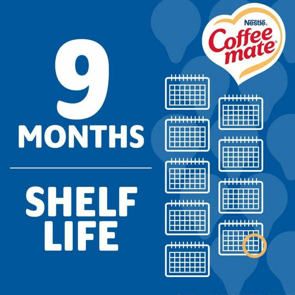 Coffee mate Plant-Based Almond Milk Non-Dairy Liquid Creamer Singles, Natural Vanilla, 0.38 oz Mini Cups, 200/Carton