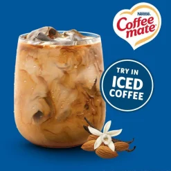 Coffee mate Plant-Based Almond Milk Non-Dairy Liquid Creamer Singles, Natural Vanilla, 0.38 oz Mini Cups, 200/Carton