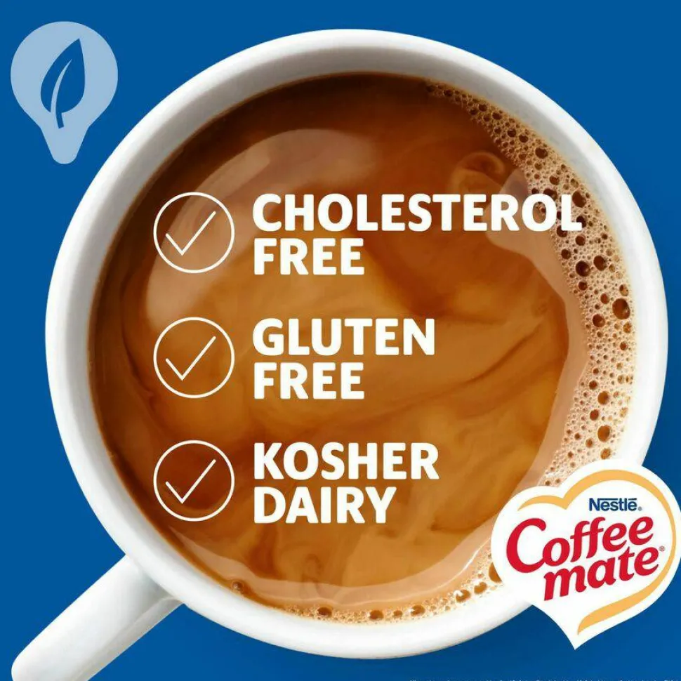 Coffee mate Plant-Based Almond Milk Non-Dairy Liquid Creamer Singles, Natural Vanilla, 0.38 oz Mini Cups, 200/Carton