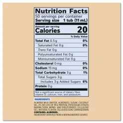Coffee mate Plant-Based Almond Milk Non-Dairy Liquid Creamer Singles, Natural Vanilla, 0.38 oz Mini Cups, 50/Box