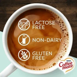 Coffee mate Plant-Based Oat Milk Liquid Creamers, Natural Vanilla, 0.38 oz Mini Cups, 50/Box, 4 Boxes/Carton