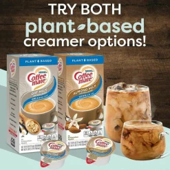 Coffee mate Plant-Based Oat Milk Liquid Creamers, Natural Vanilla, 0.38 oz Mini Cups, 50/Box, 4 Boxes/Carton