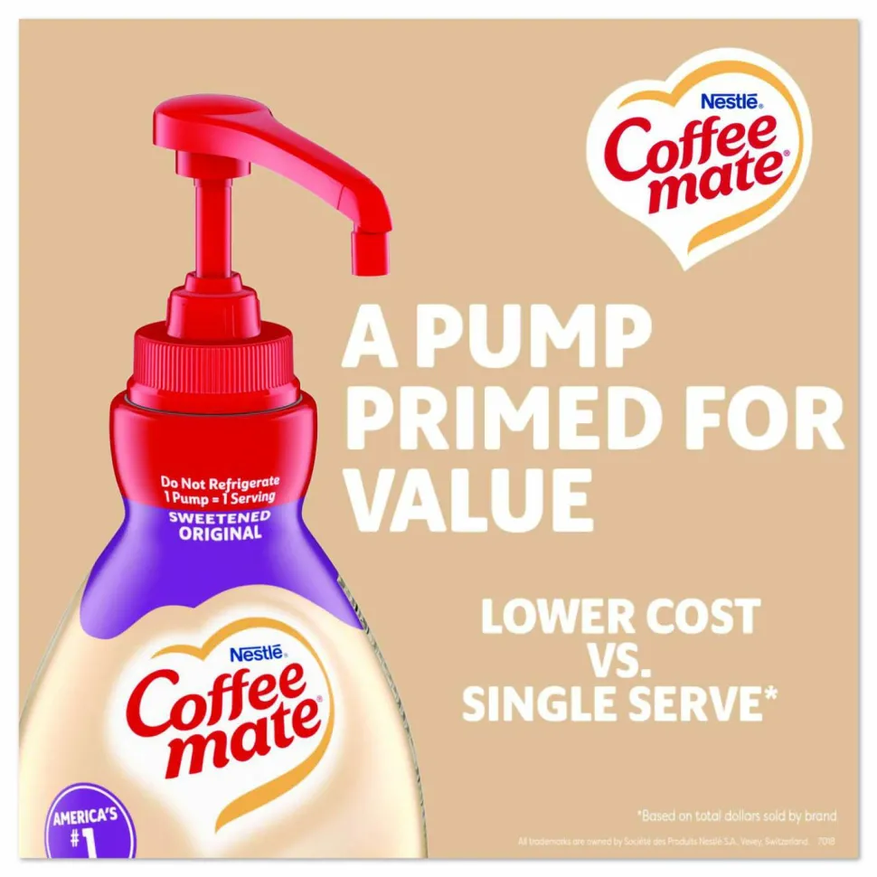 Coffee mate Sweetened Original Liquid Concentrate Coffee Creamer - Pump Bottle