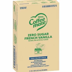 Coffee mate Zero-Sugar French Vanilla Nondairy Liquid Creamer Singles