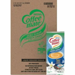 Coffee mate Zero-Sugar French Vanilla Nondairy Liquid Creamer Singles