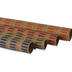Coin Tainer PAP R Tubular Coin Wrap 1 Denomination Durable, Burst Resistant, Crimped, Pre formed 57 lb Paper Weight Paper Red, 1000/Pack